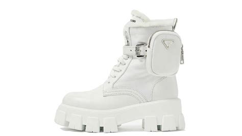 prada monolith white boots